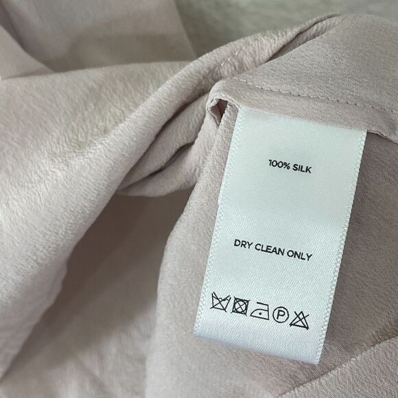 Leo & Sage Large Silk Blouse Tunic Button Front Long Sleeve Top Womens - Picture 4 of 14